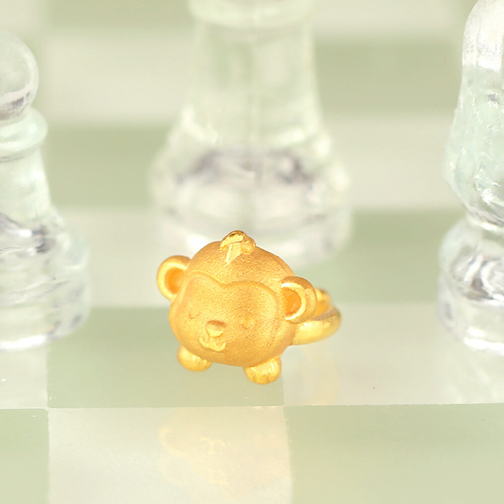 純金99.9% キュート猿 初誕生リング 3
